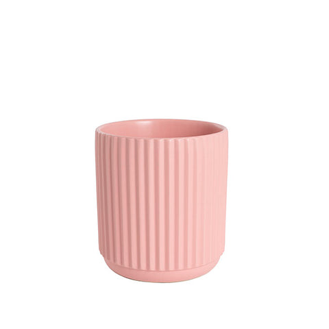 Ceramic Cypress Vase pot Ribbed