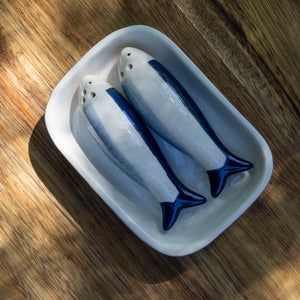 Sardine Ceramic Salt & Pepper Set