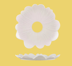 White Flower Large Plate