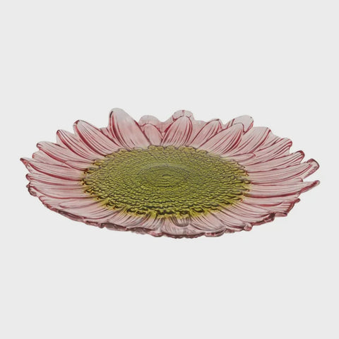 Glass Flower Plate