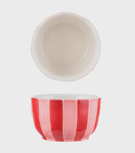 Small Bowl - Pink & Red Strip