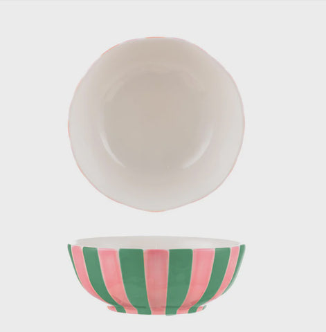 Pink/Green Strip Bowl