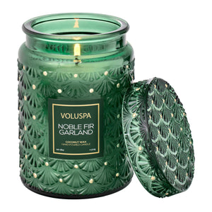 Noble Fir Garland Candle