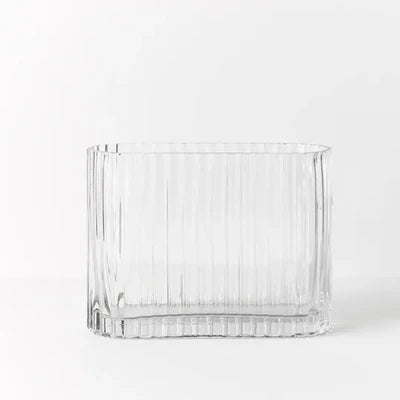 Ripple Oval Vase - Clear