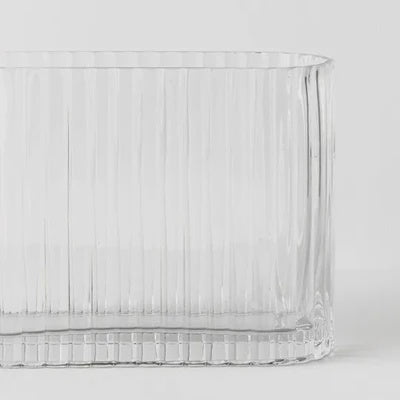 Ripple Oval Vase - Clear