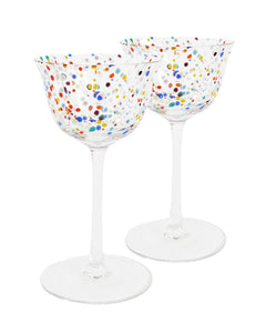 Party Speckle Coupe Glass