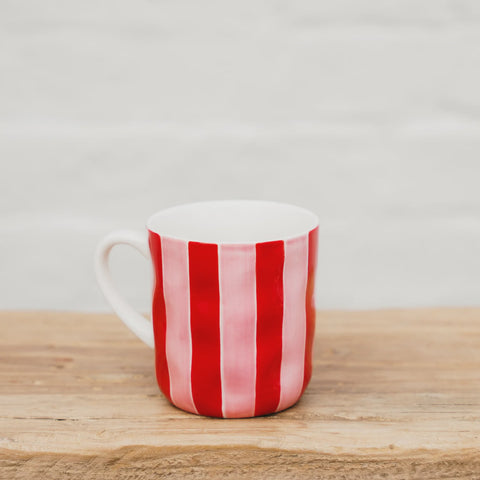 Mug Pink Red Strip