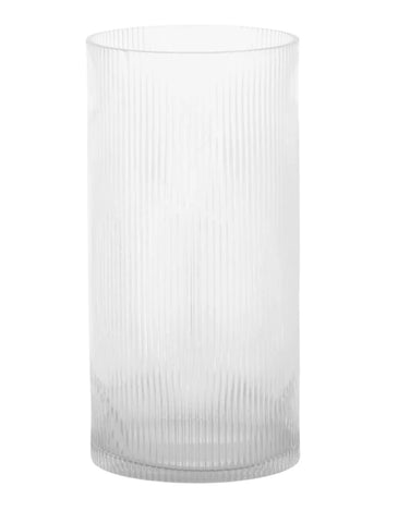 Ripple Cylinder Vase - Smoke