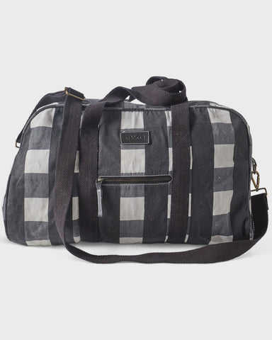 Black & White Gingham Duffle Bag