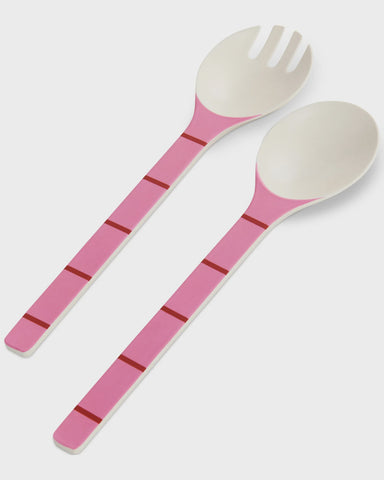 Iced Vovo Stripe Salad Servers