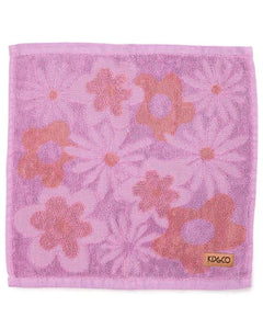 Peach Fleur Face Washer