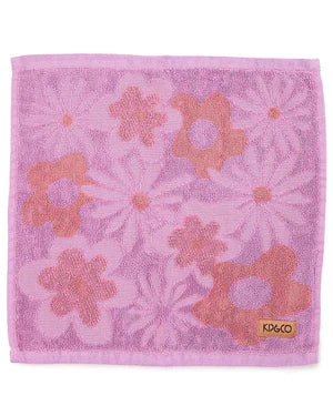 Peach Fleur Face Washer