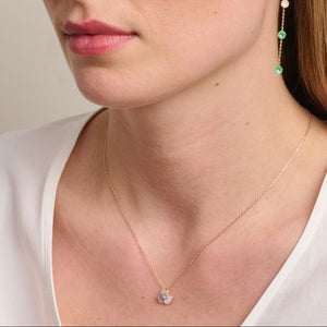 Rose Gold Mother of Pearl Flower Necklace
