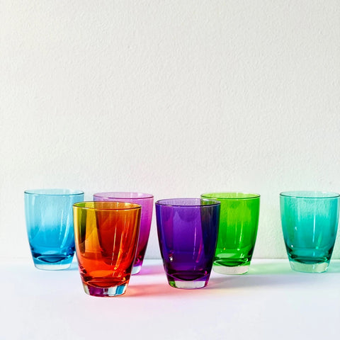 Fonte Lowball Glasses - Multi Set of 6