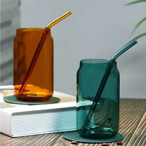Yono Glass Cup & Straw Set